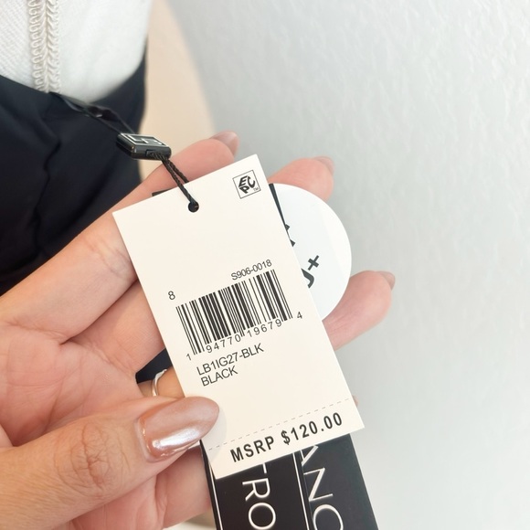 LA BLANCA ISLAND GODDESS HIGH NECK ONE-PIECE BLACK SWIMSUIT SIZE US 8 BRAND NEW - Picture 5 of 8